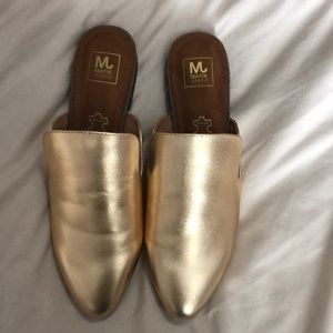 Mark Jenkins Metallic Gold Mules